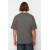 Anthracite Embroidered Oversize Short Sleeve Cotton T-Shirt | Casual Wear