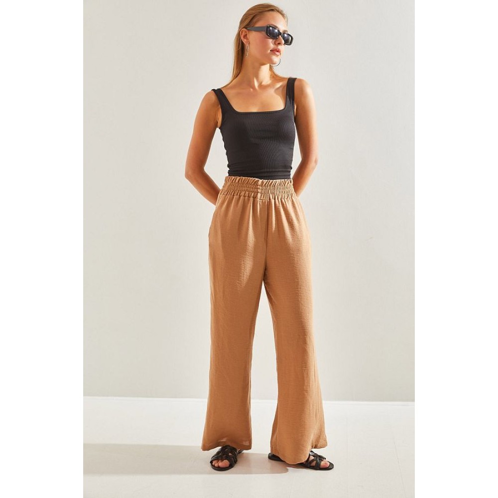 Bianco Lucci Elastic Waist Trousers – Stylish Comfort for Everyday Wear