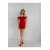 ESRAHELVACI Red Collar Frilly Fitted Mini Dress - Elegant Party Dress