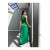 Sands Tekstil Slit Satin Dress with Tie Detail - Green Party Dress