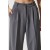 Happiness İstanbul Women's Gray Slim Striped Masculine Palazzo Pants