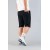 Bombe Men's Casual Ribbed Straight Shorts - Black Slim Fit with Side Pockets