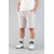 Bombe Men's Casual Ribbed Straight Shorts - Gray Slim Fit with Side Pockets