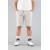 Bombe Men's Casual Ribbed Straight Shorts - Gray Slim Fit with Side Pockets