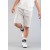 Bombe Men's Casual Ribbed Straight Shorts - Gray Slim Fit with Side Pockets