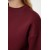 Claret Red Crew Neck Fleece Oversize Sweatshirt - Long Sleeve