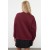 Claret Red Crew Neck Fleece Oversize Sweatshirt - Long Sleeve