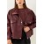 HeraPerla Burgundy Oversized Faux Leather Jacket