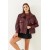 HeraPerla Burgundy Oversized Faux Leather Jacket