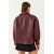 HeraPerla Burgundy Oversized Faux Leather Jacket