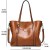 AMERTEER Women's PU Leather Tote Bag - Large Capacity Shoulder Handbag for Work & Travel