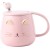 Angelice Home Cat Mug with Spoon, Cute Ceramic Coffee Cup for Cat Lovers