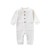 Newborn Baby Long Sleeve Cotton Romper with Pocket, Soft Solid Jumpsuit for Spring & Autumn