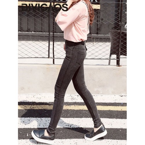 Slim Stretch Denim Jeggings – Casual Skinny Pencil Pants for Women