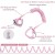 POBLLEM Anti-Lost Wrist Link for Toddlers & Kids, 8.2 Feet, Pink (Red) Safety Leash with Key Lock