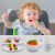 EBS SOUQ Silicone Baby Feeding Set - Baby Led Weaning Kit with Suction Bowl, Divided Plate, Mug & Spoons