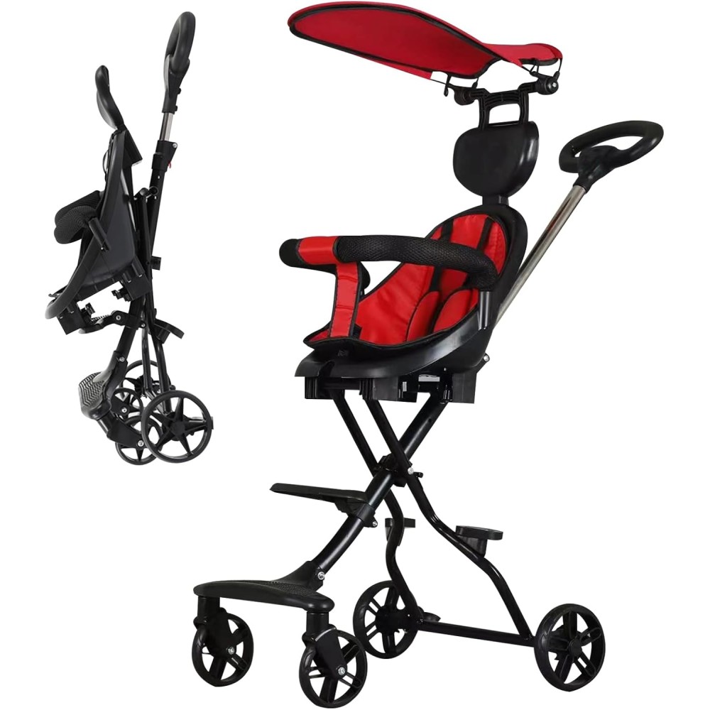 Beauenty Lightweight Travel Stroller – Autofold Baby Stroller with Adjustable Multi-Position Seat and Awning, Style 2