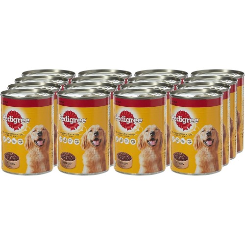 Pedigree Beef Chunks in Gravy - Wet Dog Food, 24 x 400g | Complete Nutrition