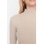 Trendyol Beige Slim Fit Ribbed High Collar Long Sleeve Knitted Blouse