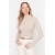 Trendyol Beige Slim Fit Ribbed High Collar Long Sleeve Knitted Blouse