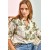 Bianco Lucci Women's Sleeve-Folded Linen Shirt with Forest Floral Illustrations