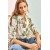 Bianco Lucci Women's Sleeve-Folded Linen Shirt with Forest Floral Illustrations