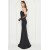 Vuvutasarım Black Cross Neck Evening Dress – Flexible Diving Fabric Design