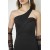 Vuvutasarım Black Cross Neck Evening Dress – Flexible Diving Fabric Design