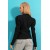 Trend Alaçatı Stili Women's Black Princess Sleeve Half Turtleneck Crop Blouse