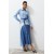 Blue Color Blocked Maxi Woven Shirt Dress – Trendyol Modest Collection