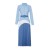 Blue Color Blocked Maxi Woven Shirt Dress – Trendyol Modest Collection