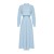 TRENDYOL MODEST Blue Maxi Dress with Standing Collar and A-Line Design