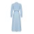 TRENDYOL MODEST Blue Maxi Dress with Standing Collar and A-Line Design