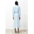 TRENDYOL MODEST Blue Maxi Dress with Standing Collar and A-Line Design