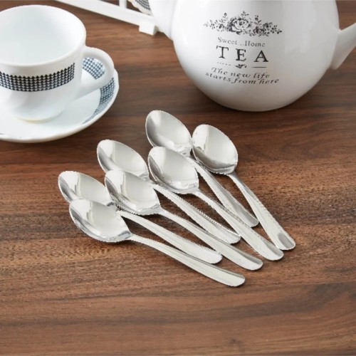 Home Box Juliet Stainless Steel Teaspoon Set - 6 Durable Pieces