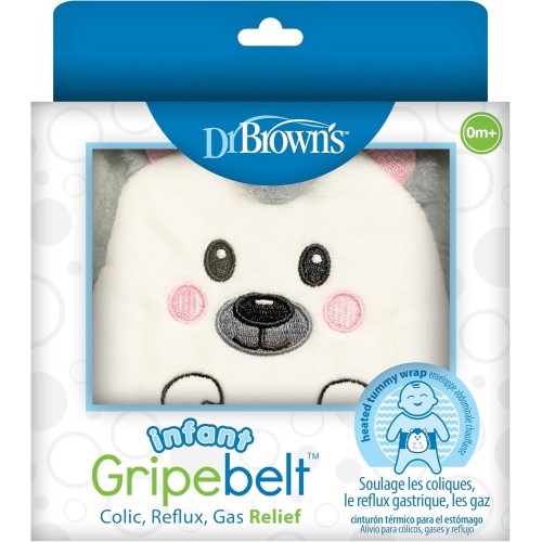 Dr. Brown's Infant Gripebelt | Heated Tummy Wrap for Colic Relief (Hedgehog, 0-3 Months)