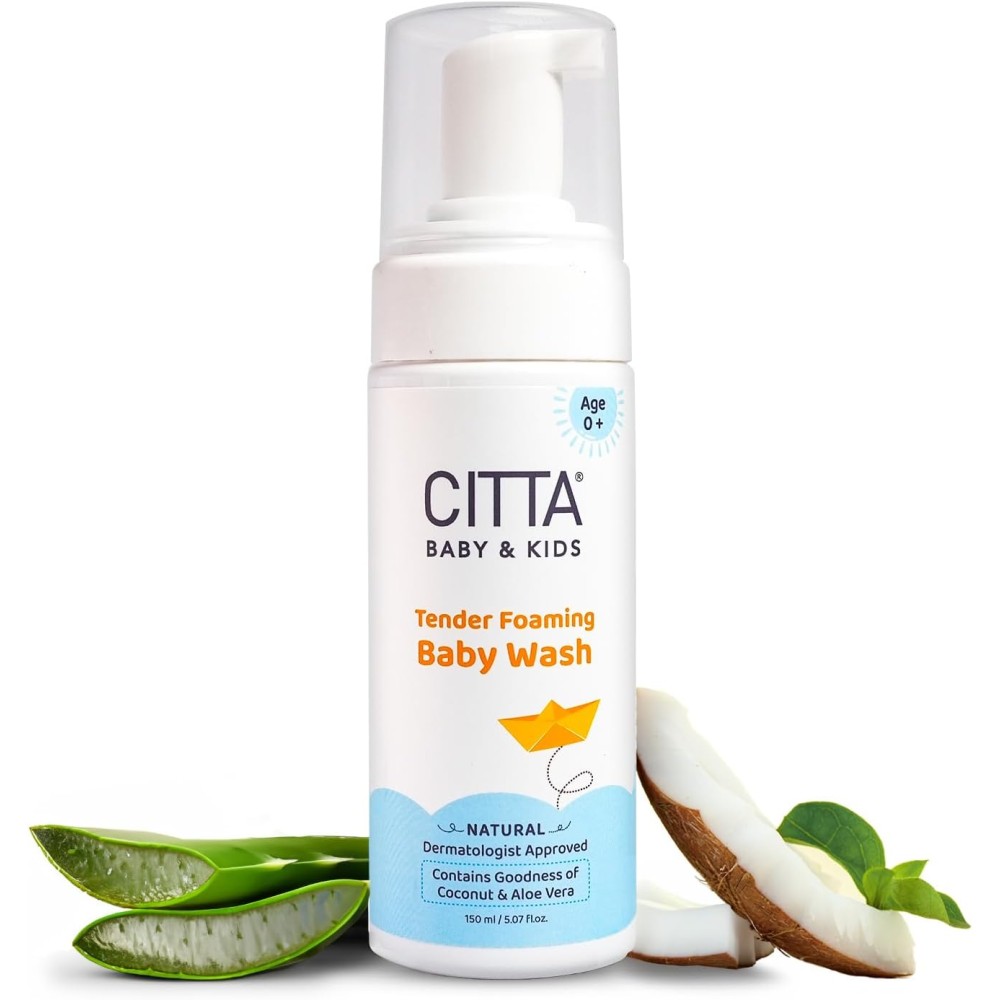 CITTA Tender Foaming Baby Wash - Coconut & Aloe Vera, 150ml