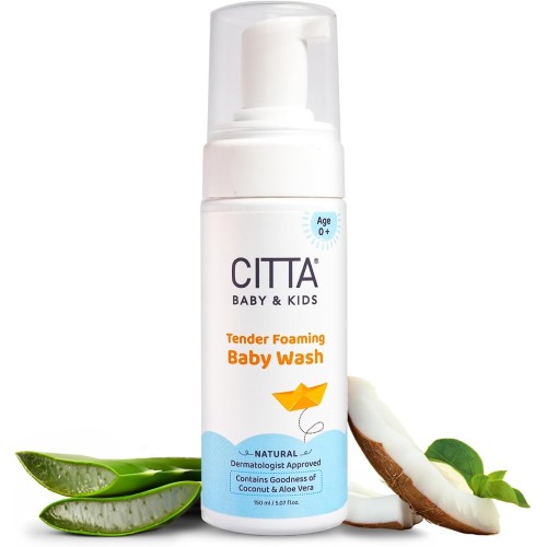 CITTA Tender Foaming Baby Wash - Coconut & Aloe Vera, 150ml