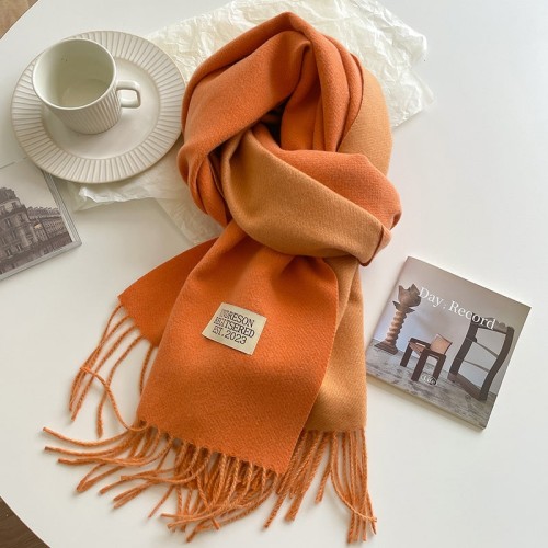 Fashion Solid Cashmere Warm Scarf – Pashmina Shawl with Tassels for Winter