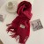 Fashion Solid Cashmere Warm Scarf – Pashmina Shawl with Tassels for Winter