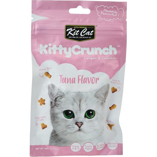 Kit Cat Kitty Crunch Tuna Flavor Cat Treats 60g – Hairball Control & Dental Care