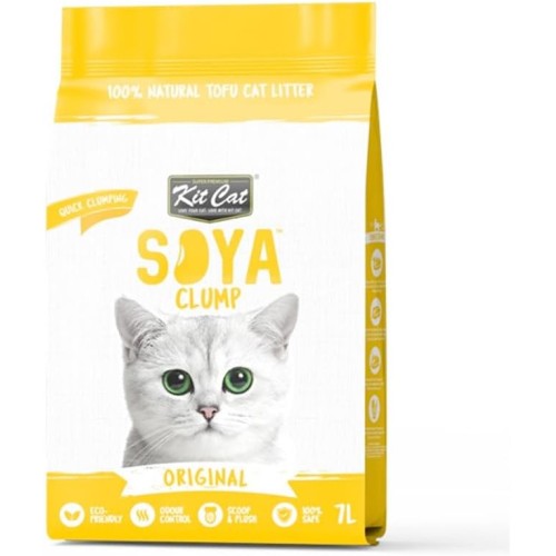 Kit Cat Soya Clump Soybean Cat Litter - Original 7L | Quick Clumping & Odor Control