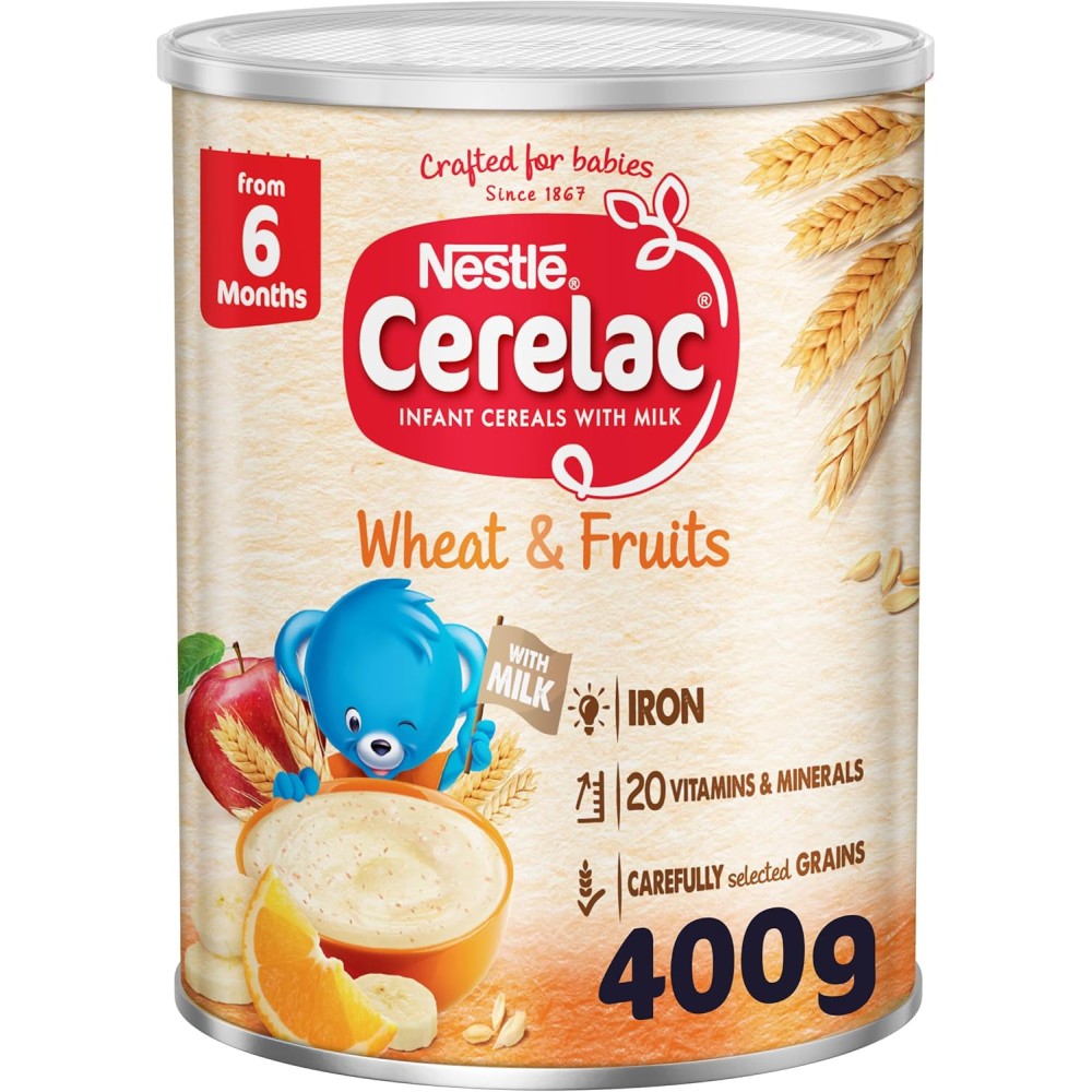 Cerelac Infant Cereals with Iron: Wheat & Fruits, Stage 2 (6+ Months), 400g