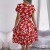 Floral Pleated A-Line Dress – Women’s Chic High-Waist Summer Casual Dress