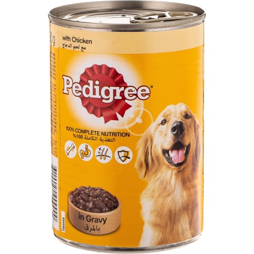 Pedigree Chicken Chunks in Gravy Wet Dog Food Can 400g – Healthy & Delicious