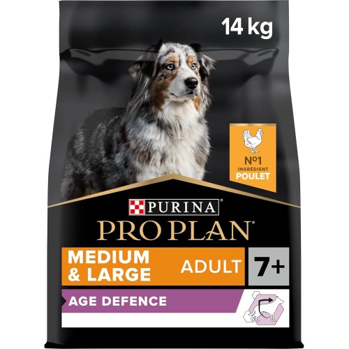 Purina Pro Plan Age Defence Medium & Large Senior 7+ Dry Dog Food with Chicken, 14 kg