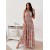 Elegant Contrast Color Long Beach Dress – Loose Fit Bohemian Summer 2024 Women's Maxi Dress