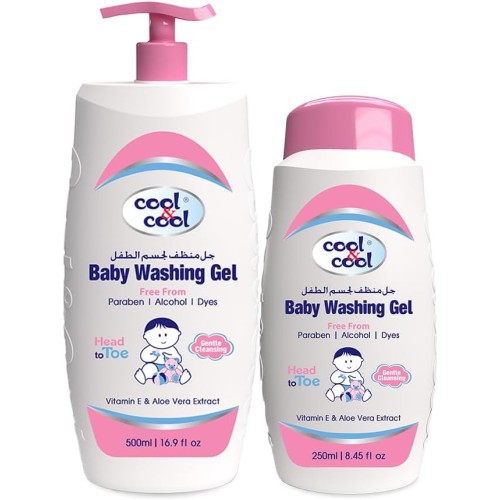 Cool & Cool Baby Washing Gel - 750ml | Tear-Free, Dye-Free & Aloe Vera Formula