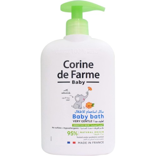 Corine de Farme Baby Bath - Sulfate-Free, 500ml - Gentle Care for Sensitive Baby Skin