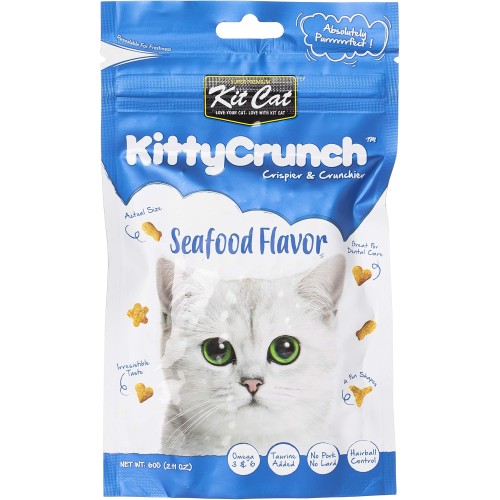 Kitty Crunch Seafoods Flavor (60g) | Dental Care Cat Kibbles by Kit Cat